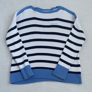 Vineyard Vines Blue & White Striped Sweater Size Large